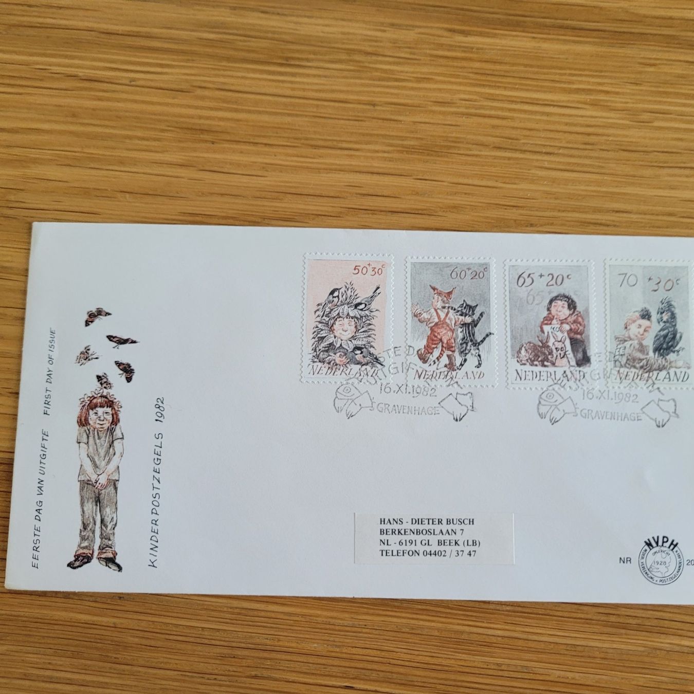 Alle Briefmarken: FDC Nederland Kinderzegels 1982 – Gebraucht aus Biel/Bienne von Destockweb