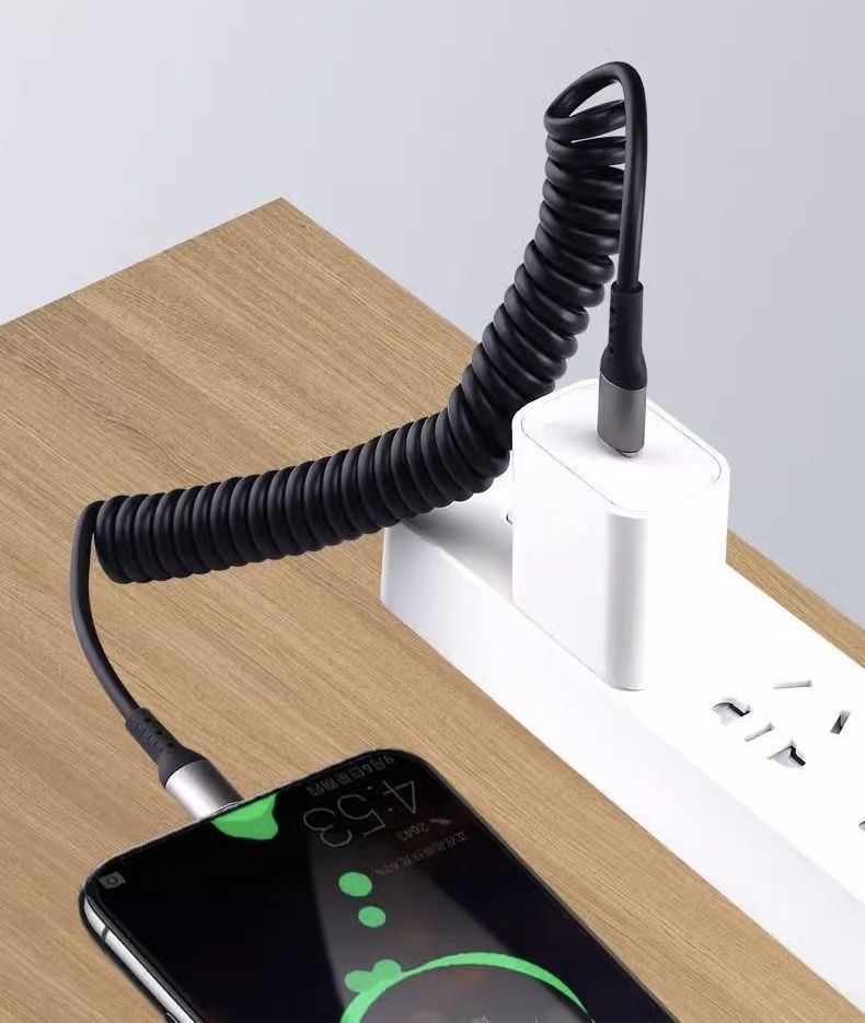 Caricabatterie: Câble USB-C spiralé à charge rapide 80W max. – Nuovo e nell'imballaggio originale da Morges venduto da DigiAC 6