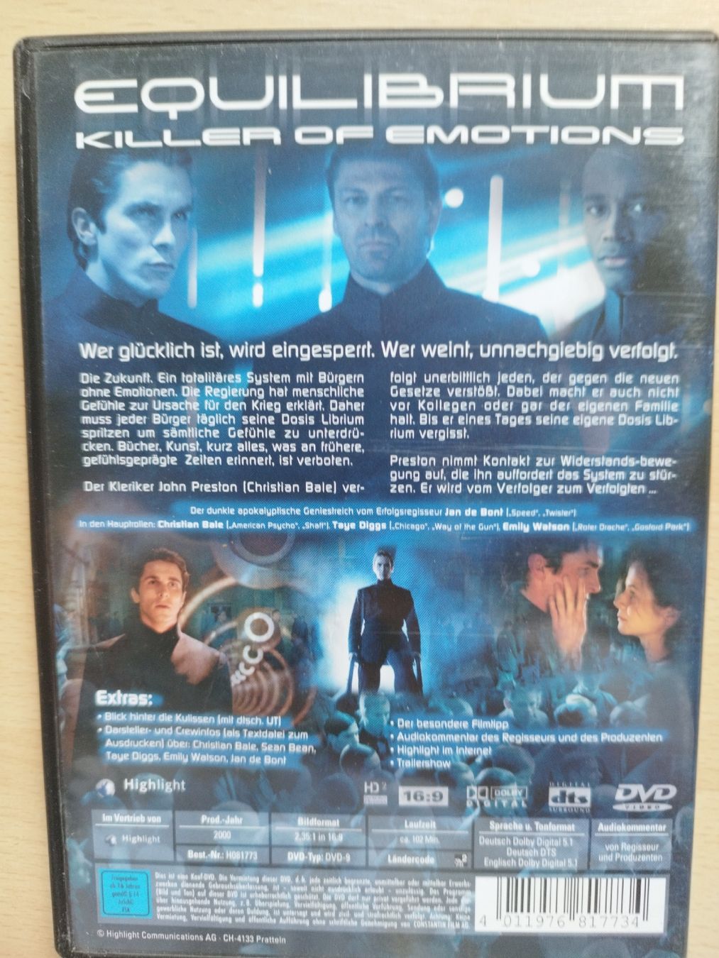 Tutti i DVDs: Equilibrium - DVD - Christian Bale - Science Fiction – Usato da Rhäzüns venduto da Badihuelsa 1