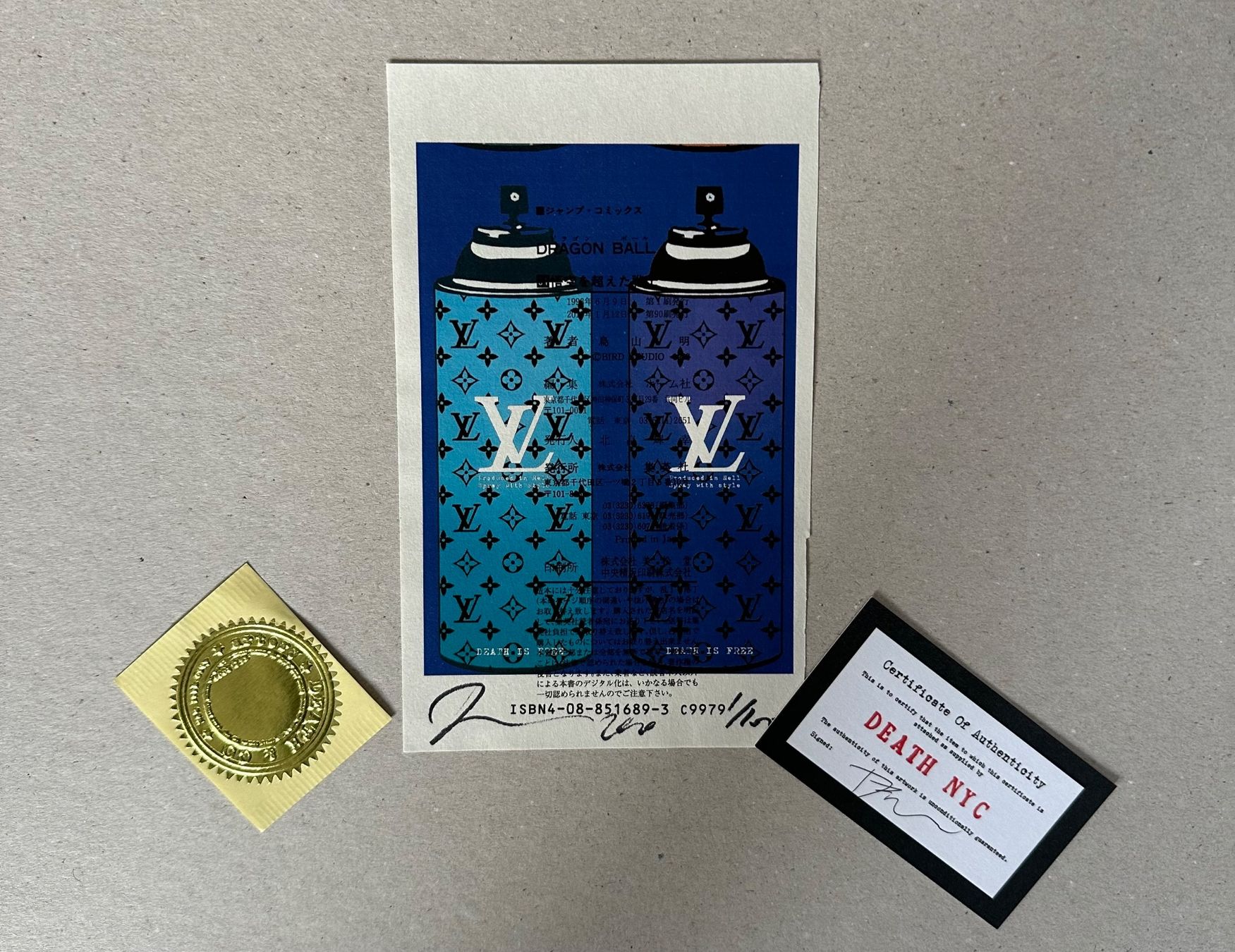 Poster & Bilder: Death: Vuitton Spray auf Jap. Comic, signiert, SPECIAL – Neu (gemäss Beschreibung) aus Meilen von Smgdesign 2