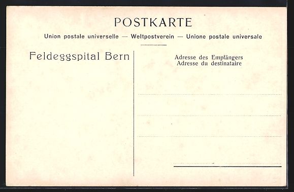Ansichtskarten: AK Bern, Blick auf das Feldeggspital – Gebraucht aus Berlin von bartko-reher 1