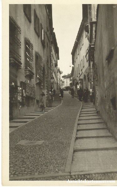 Cartoline postali: Lugano - Via Cattedrale Ticino + c1930 TOP – Usato da Emmenbrücke venduto da teestube