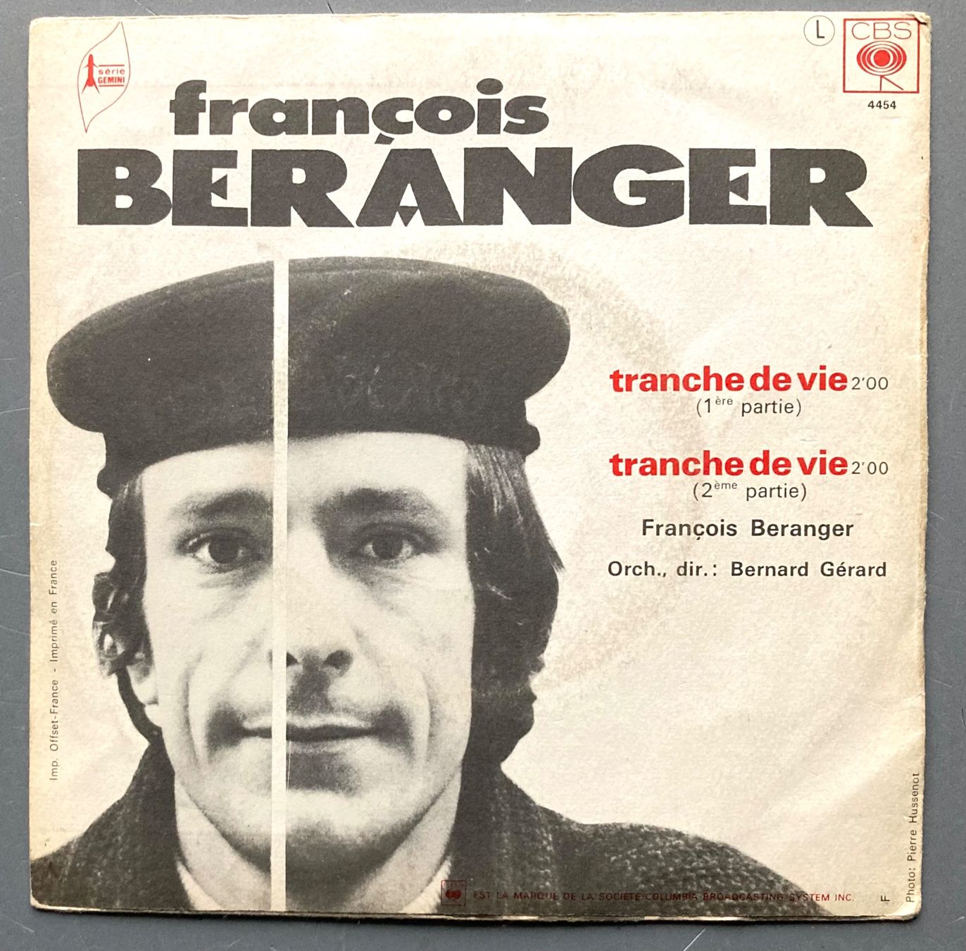 Dischi in vinile: FRANCOIS BERANGER - TRANCHE DE VIE – Usato da Poliez-Pittet venduto da Newtown-Records 1