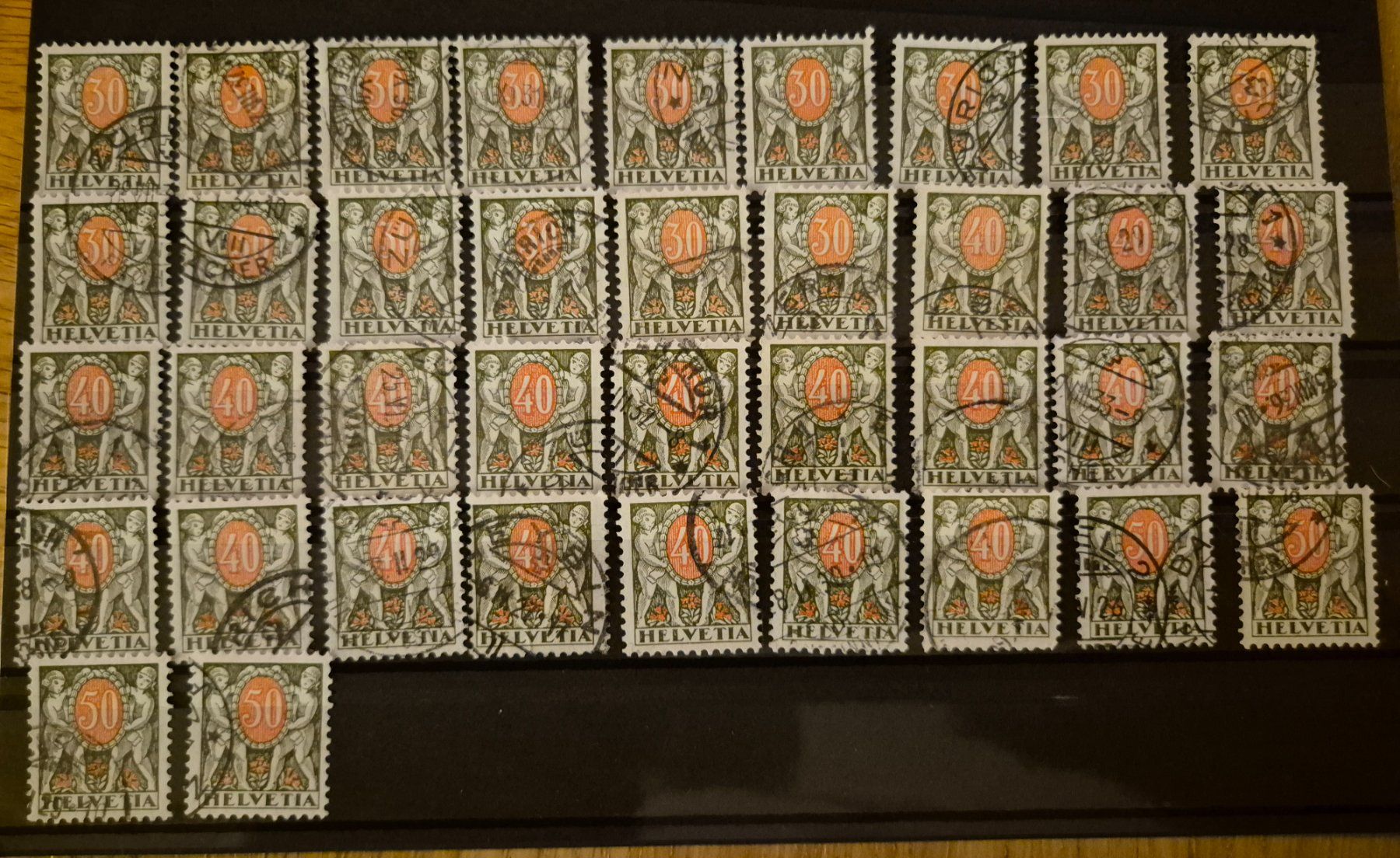 Tutti i francobolli: Lot de timbres taxe CH – Usato da Vionnaz venduto da Rcf1 4