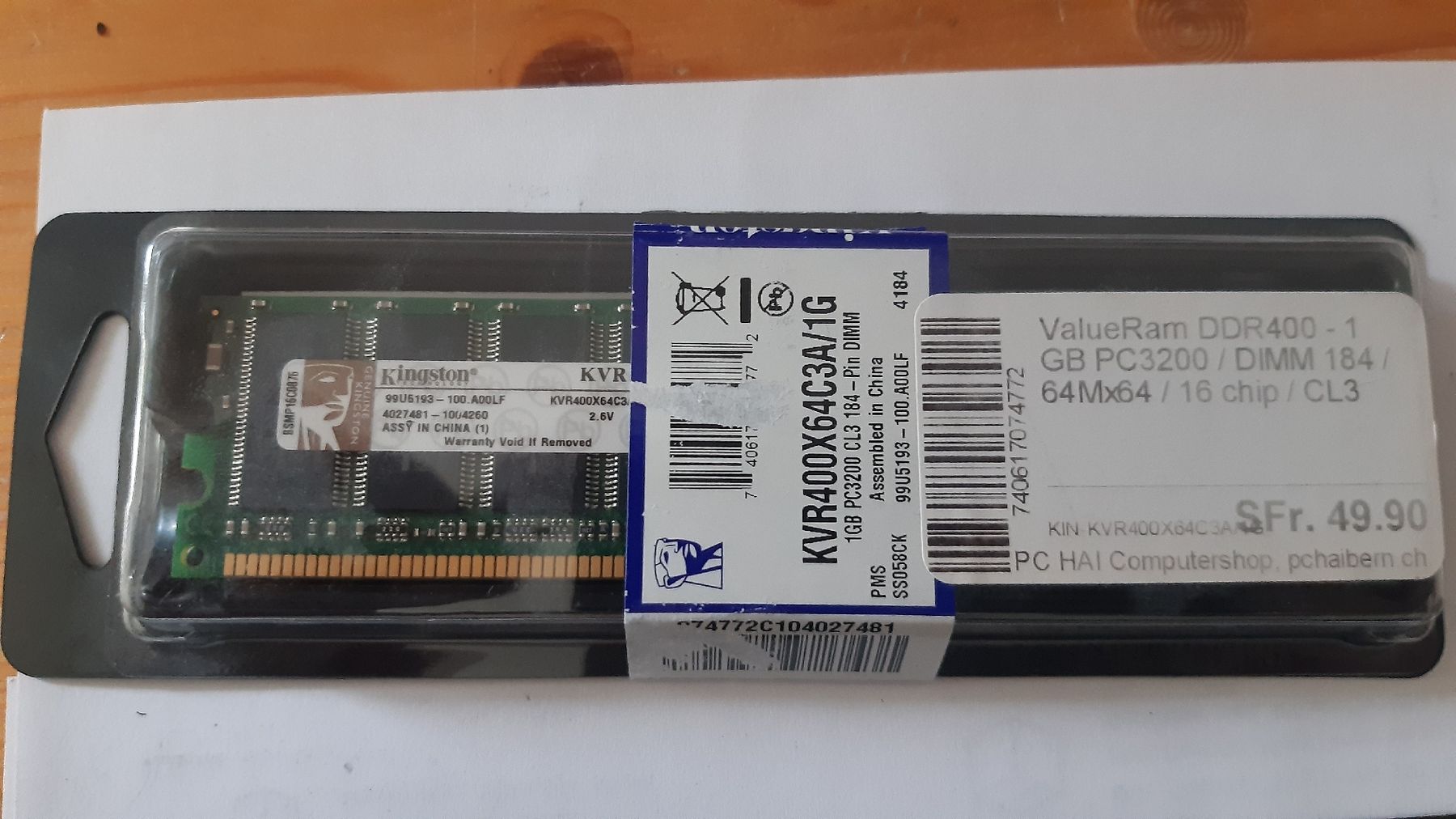 PC: Kingston KVR RAM Speicher – Usato da Oey venduto da Parkplatzbrocki 2