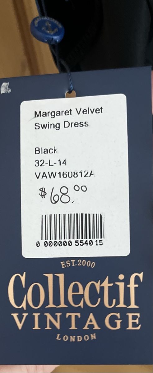 Vestiti: Neues Samtkleid Collectif Vintage Grösse L – Nuovo e nell'imballaggio originale da Herisau venduto da mikeho2000 4