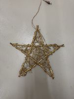 Dekostern Stern Gold Weihnachten mit Licht