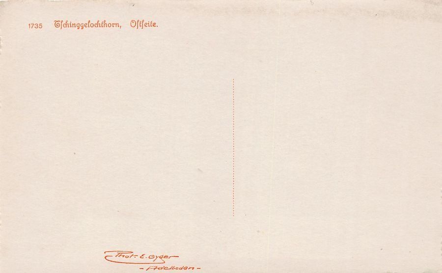 Cartoline postali: ALPIN: Tschinggelochthorn, Ostseite – Usato da Frauenfeld venduto da POML 1