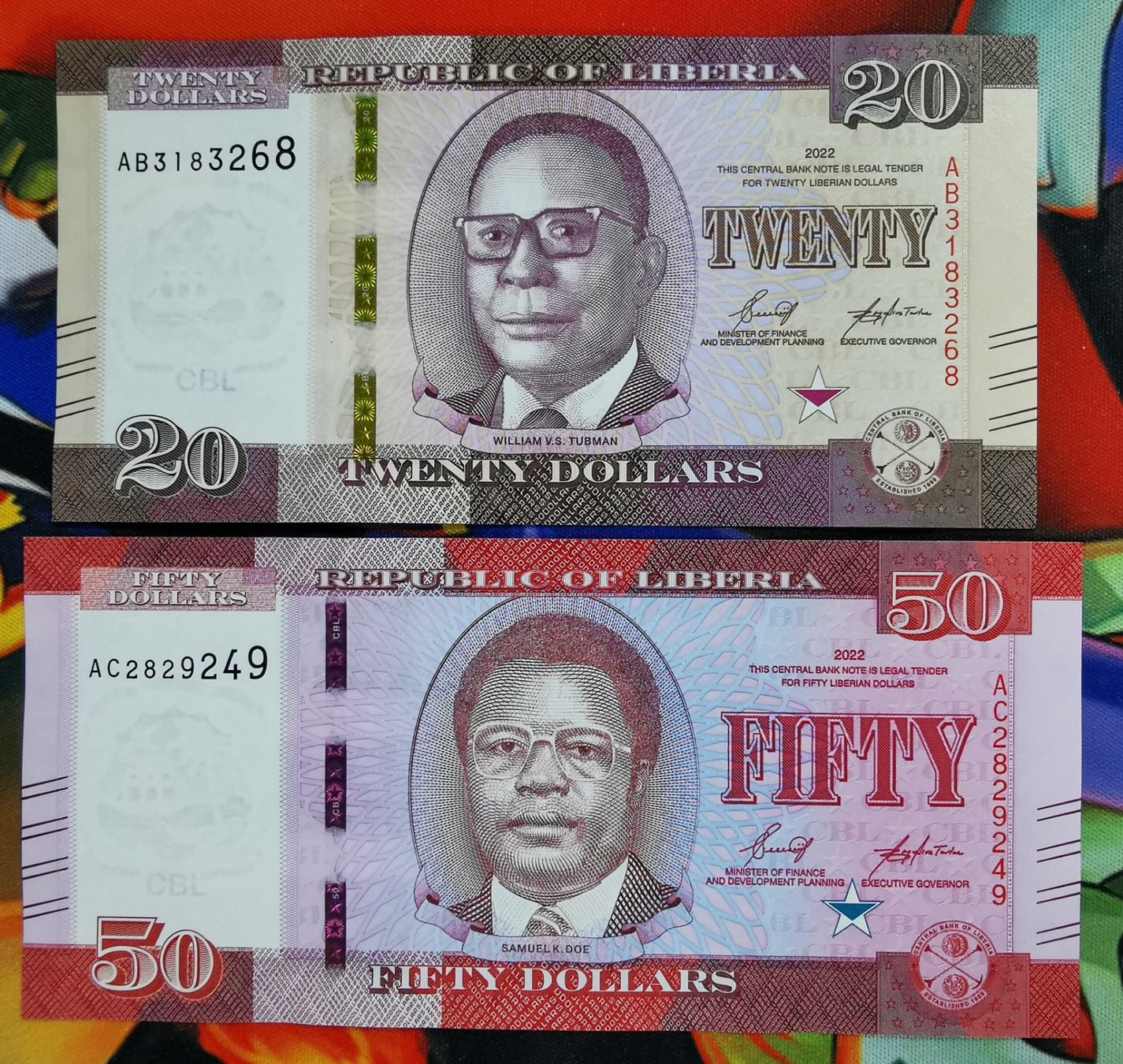 Banconote: Liberia 20,50 Dollars UNC – Nuovo (secondo la descrizione) da Cousset venduto da Patricio77