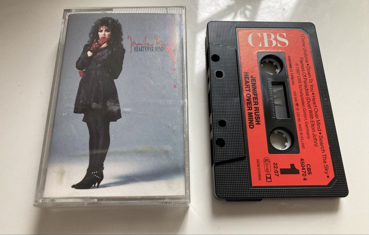 Musicassette: Jennifer Rush Heart Over Mind Musikkassette – Usato da Rombach venduto da polymerase01