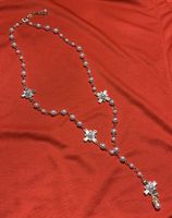 Collana con perle e croci color oro -nuovo stile 