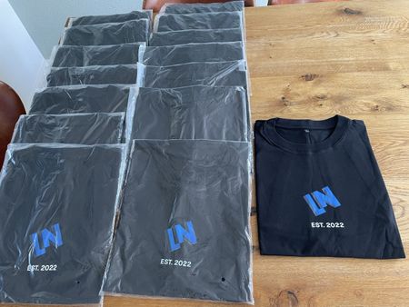 15x T-Shirt schwarz Grösse L neu Baumwolle