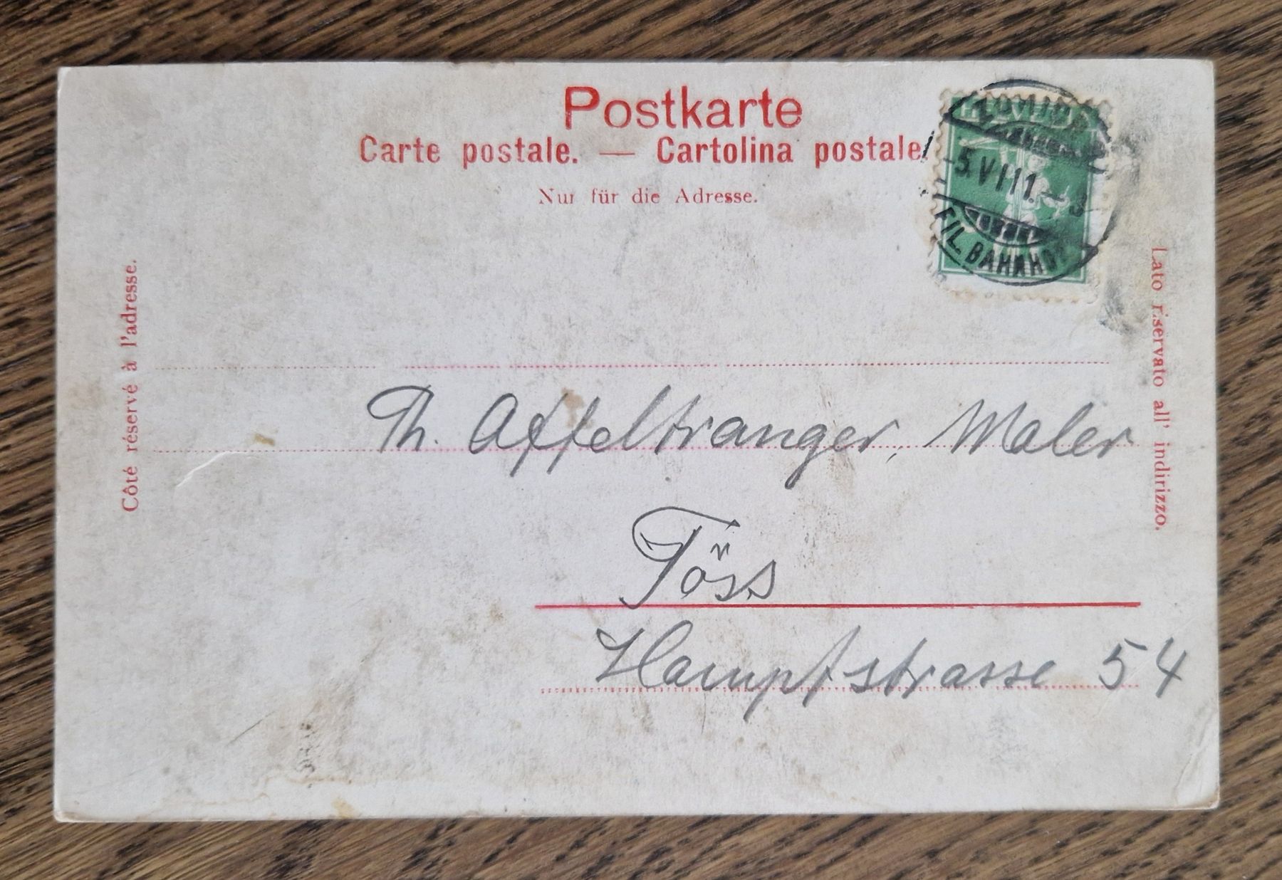 Cartoline postali: Zürich Bahnhofplatz 1911 – Usato da Ebikon venduto da Donar50 1