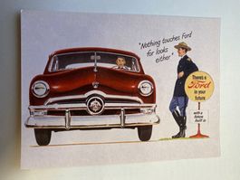 Carte postale Ford Custom 1950 vintage - Collector!