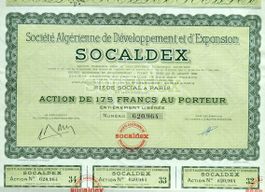 Société Algerienne de Dev. et d'Expansion Socaldex - 1958
