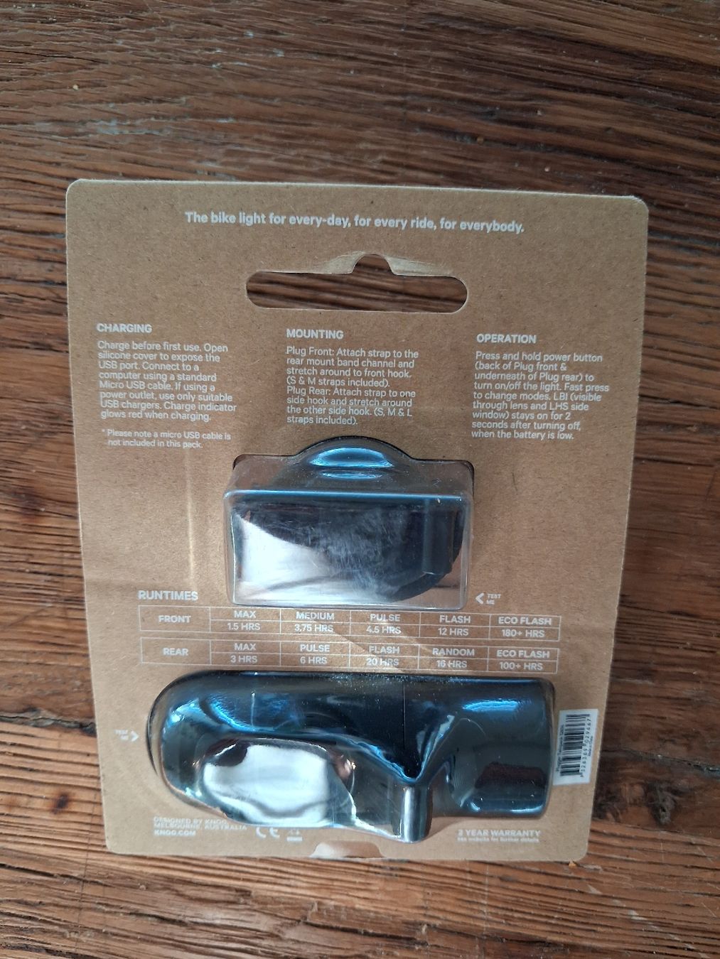 Pezzi di ricambio: Knog PLUGGER luce bici anteriore e posteriore – Nuovo e nell'imballaggio originale da Jona venduto da mic_sh5w 1