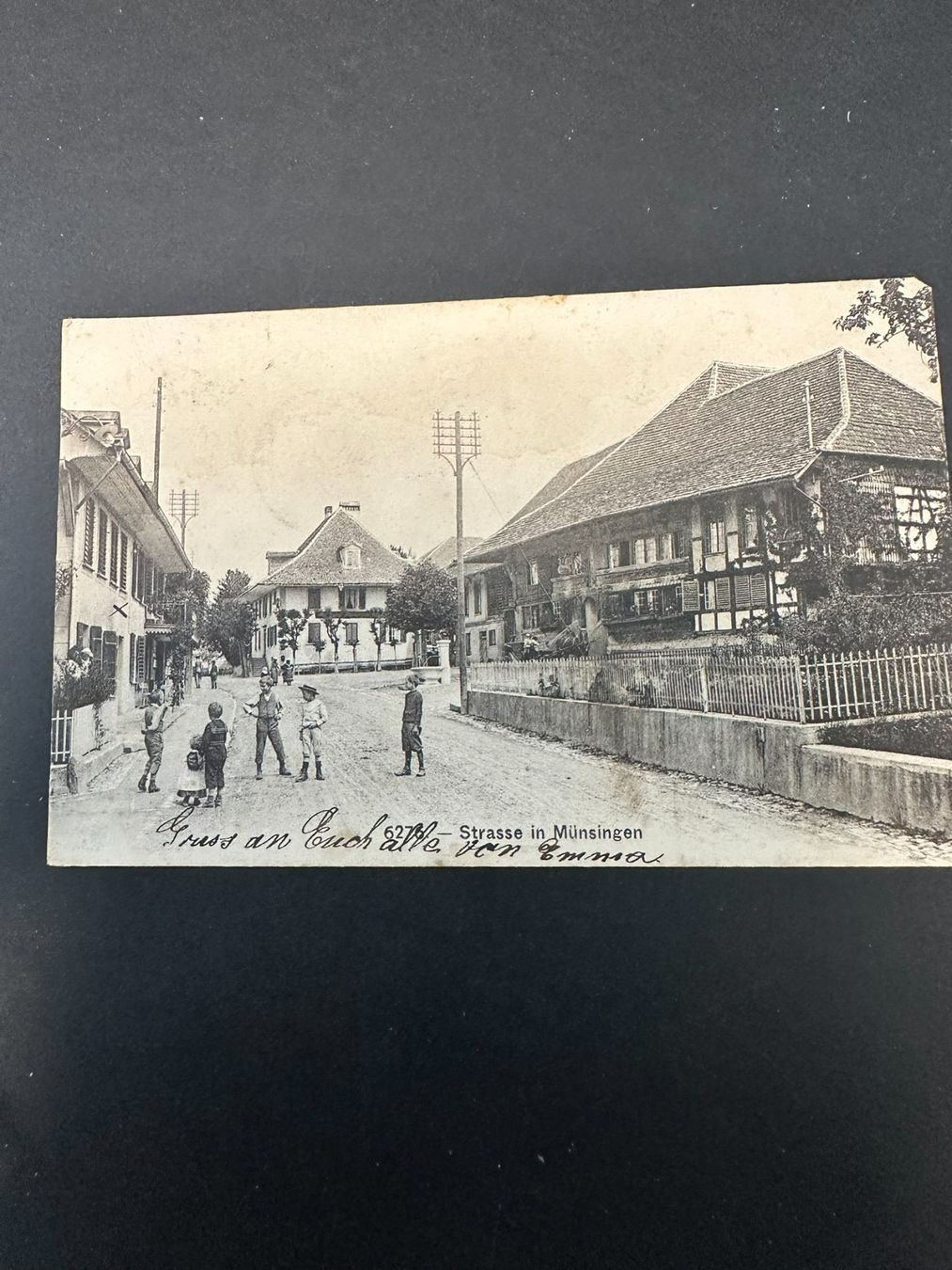 Ansichtskarten: Strasse in Münsingen – Gebraucht aus Lyssach von Zsag