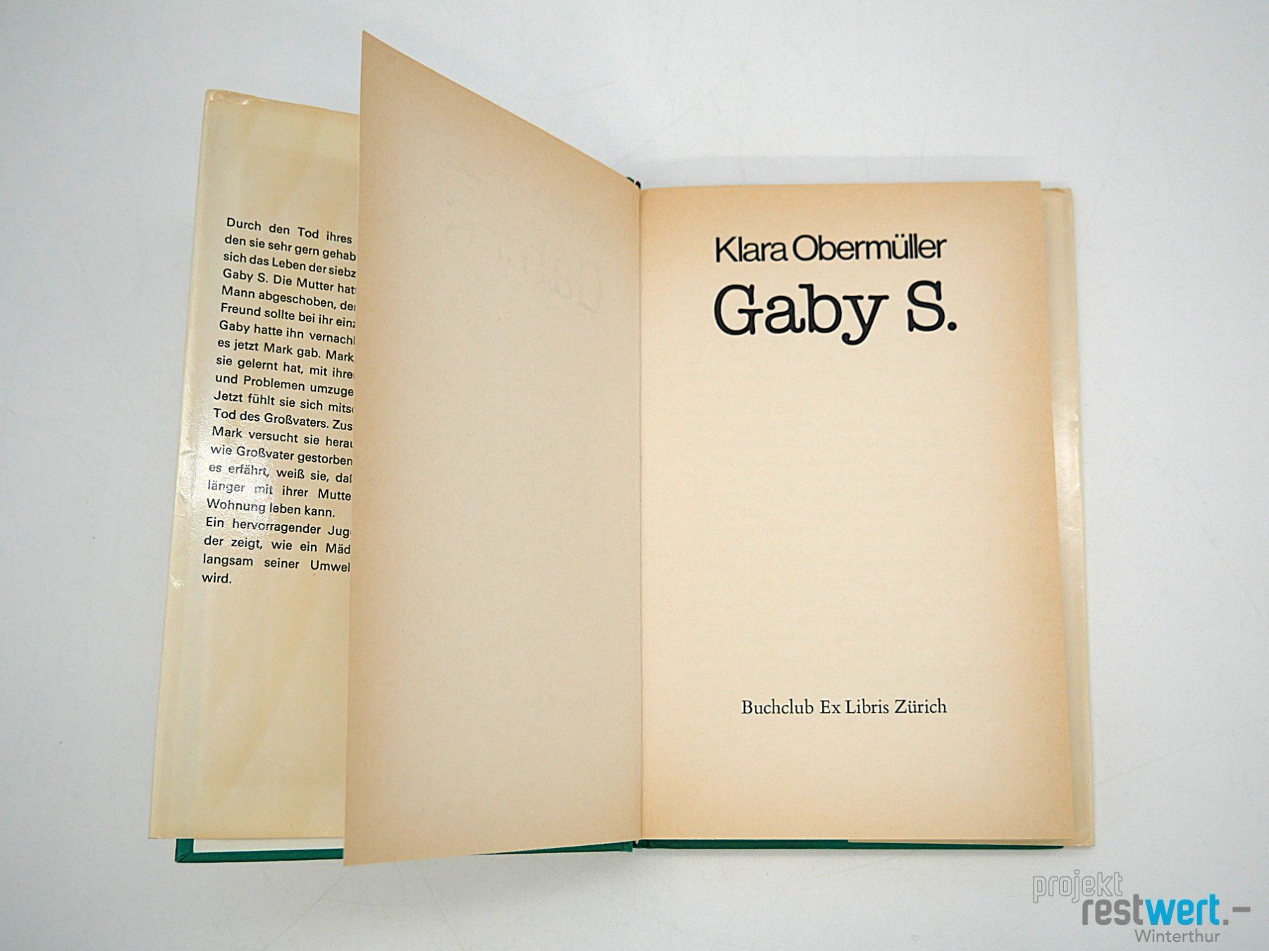 Livres: KLARA OBERMÜLLER - Gaby S. – D'occasion à Winterthur par Restwert_Winterthur 3