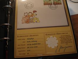 Abart Garfield FDC 2014, Farbe, Zähnung, mit Beschrieb