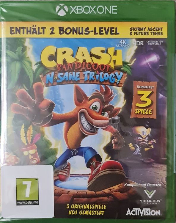 Crash Bandicoot n'sane Trilogy Xbox One Neu&Ovp Kaufen auf Ricardo