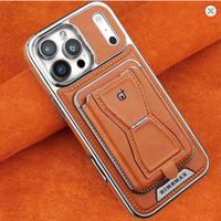 Lederetui mit Kartenfach für iPhone 14,15,16,17 - Étui cuir