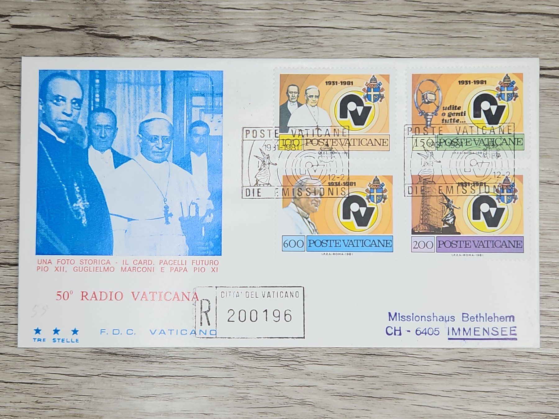 Tutti i francobolli: CL05 Enveloppe + Timbre Poste Vaticane 1981 – Usato da Cousset venduto da Patrick_Collections