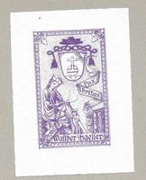 Ex-libris héraldique Walther Haeller par Lengweiller 1965