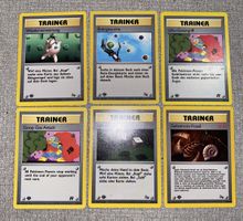 Lot de 6 Cartes Trainer – WOTC 1st Edition EN/DE