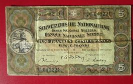 5er Nötli Serie 52 D vom 22. Februar 1952  - Nr. 043221