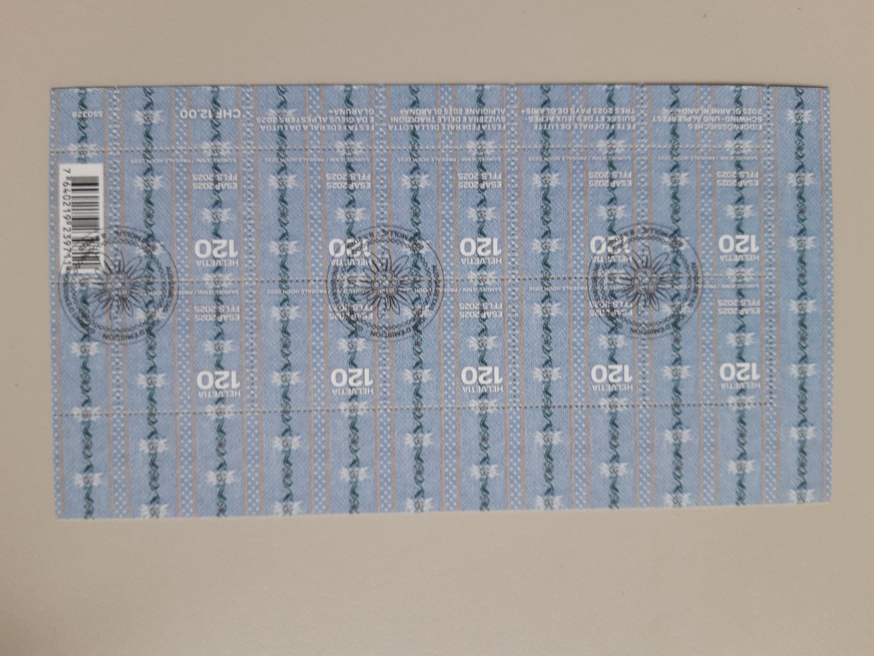 Alle Briefmarken: Bogen mit ET-Stempel Eidg. Schwingfest 2025 Glarnerland – Neu (gemäss Beschreibung) aus Wangs von weisstannen01