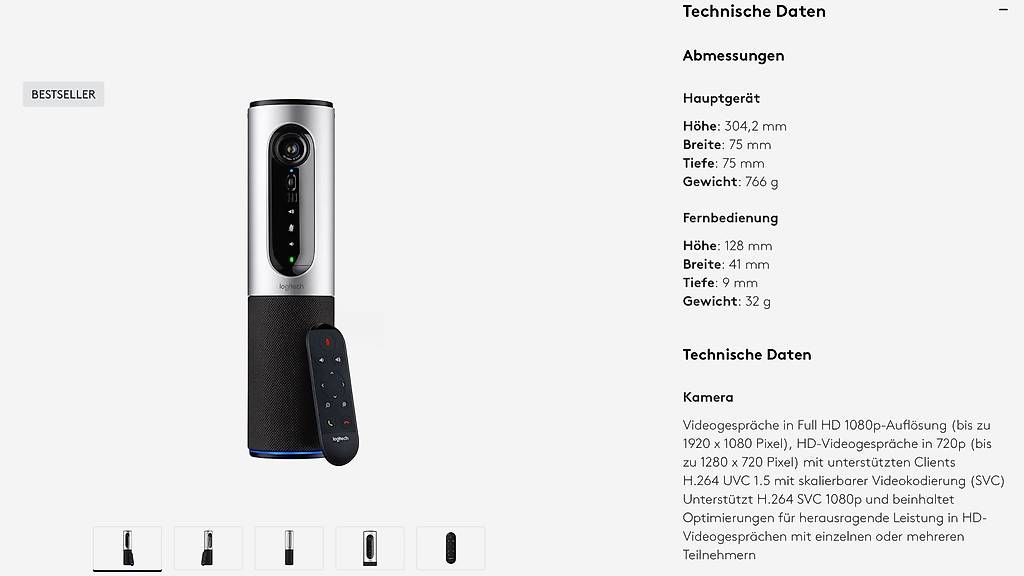 Webcam: Logitech Connect Conference Cam – Usato da Amlikon-Bissegg venduto da Rolf_de_Wolf 4