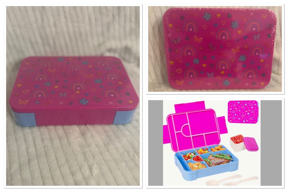 Contenitori & Simili: Grosse Bento Lunchbox Pink Regenbogen Schmetterling – Nuovo e nell'imballaggio originale da Oberegg venduto da MZ_DiesundDas