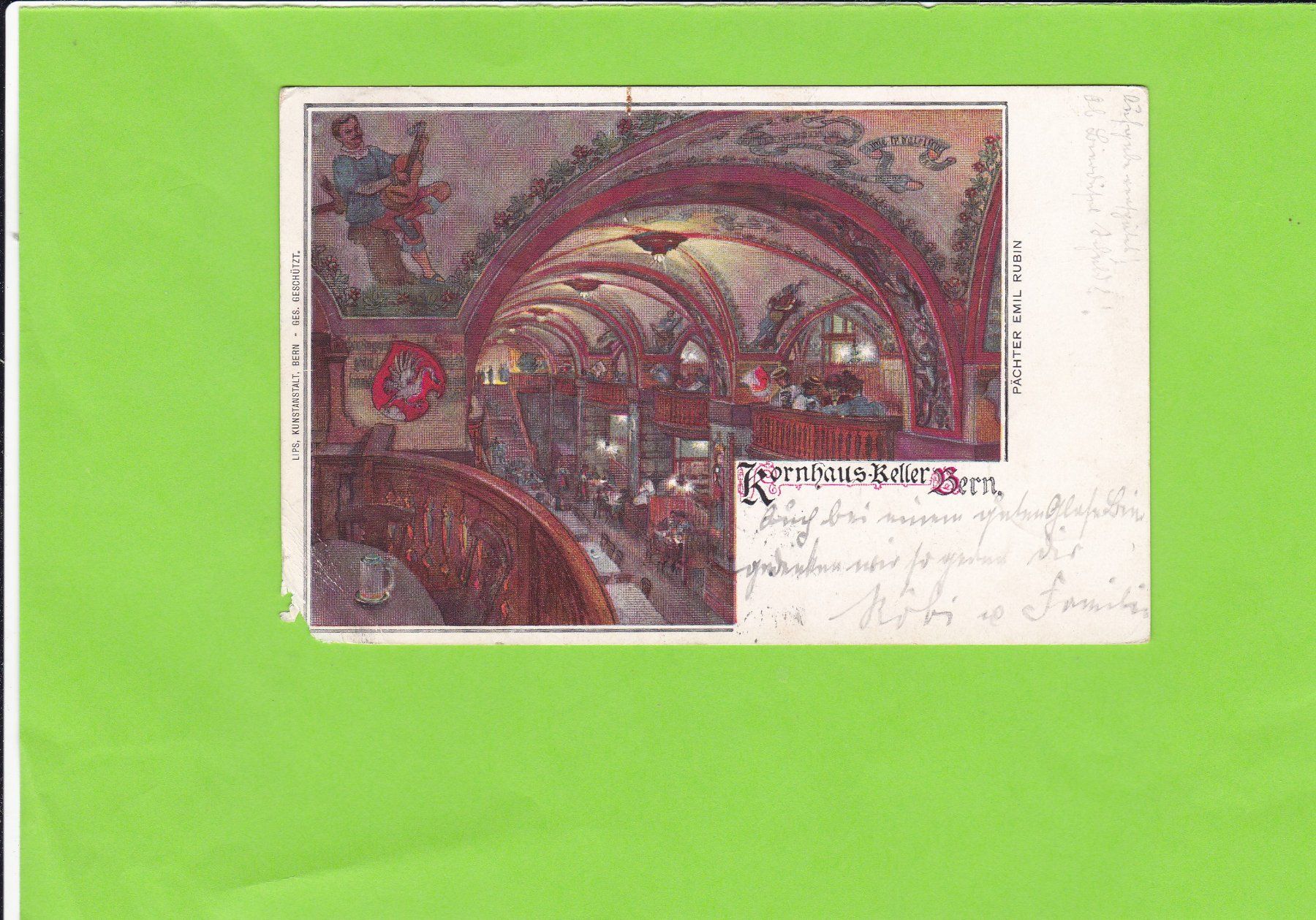 Cartes postales: Kornhauskeller Bern--1901 versendet – D'occasion à St. Peterzell par neckertal