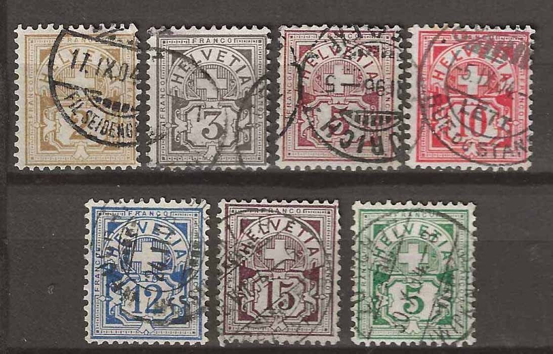 Tutti i francobolli: CH058b - Type chiffre 58b-65b obl. – Usato da Trélex venduto da Phil_Albert