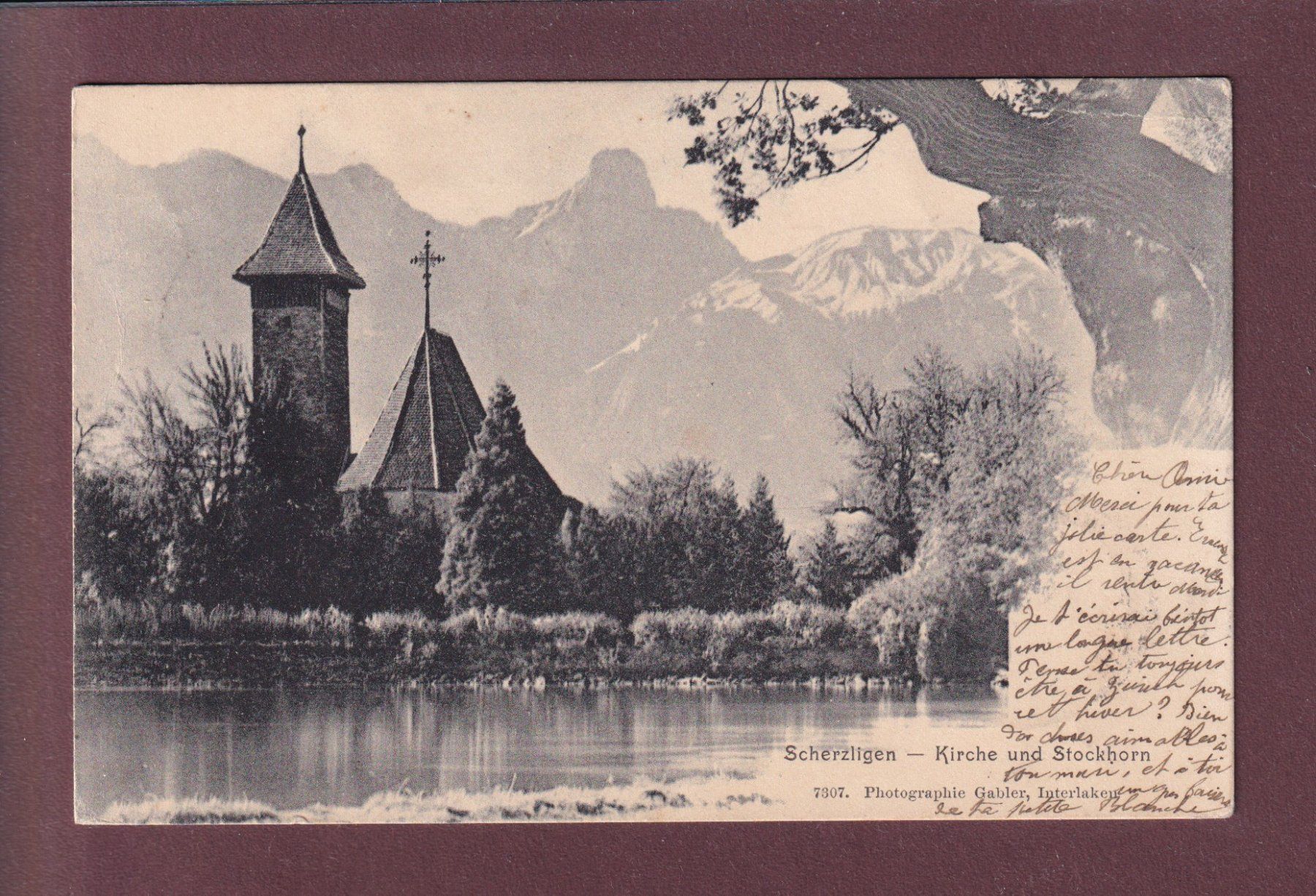 Cartoline postali: SCHERZLIGEN - Kirche - 1904 // Falte // – Usato da Pully venduto da nicecards
