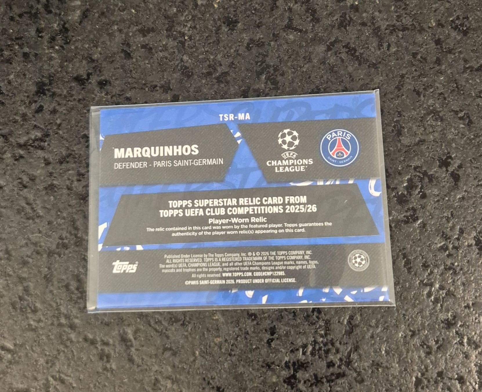 Topps Sammelbilder & Trading cards: Marquinhos Relic - PSG - Topps – Neu (gemäss Beschreibung) aus Burg AG von Danoe 1