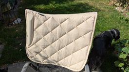 Dressurschabracke beige gesteppt, gebraucht, guter Zustand