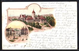 Zürich, Landesmuseum und Strassenpartie