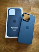 iPhone 15 Pro Max Silikon Case Sturmblau