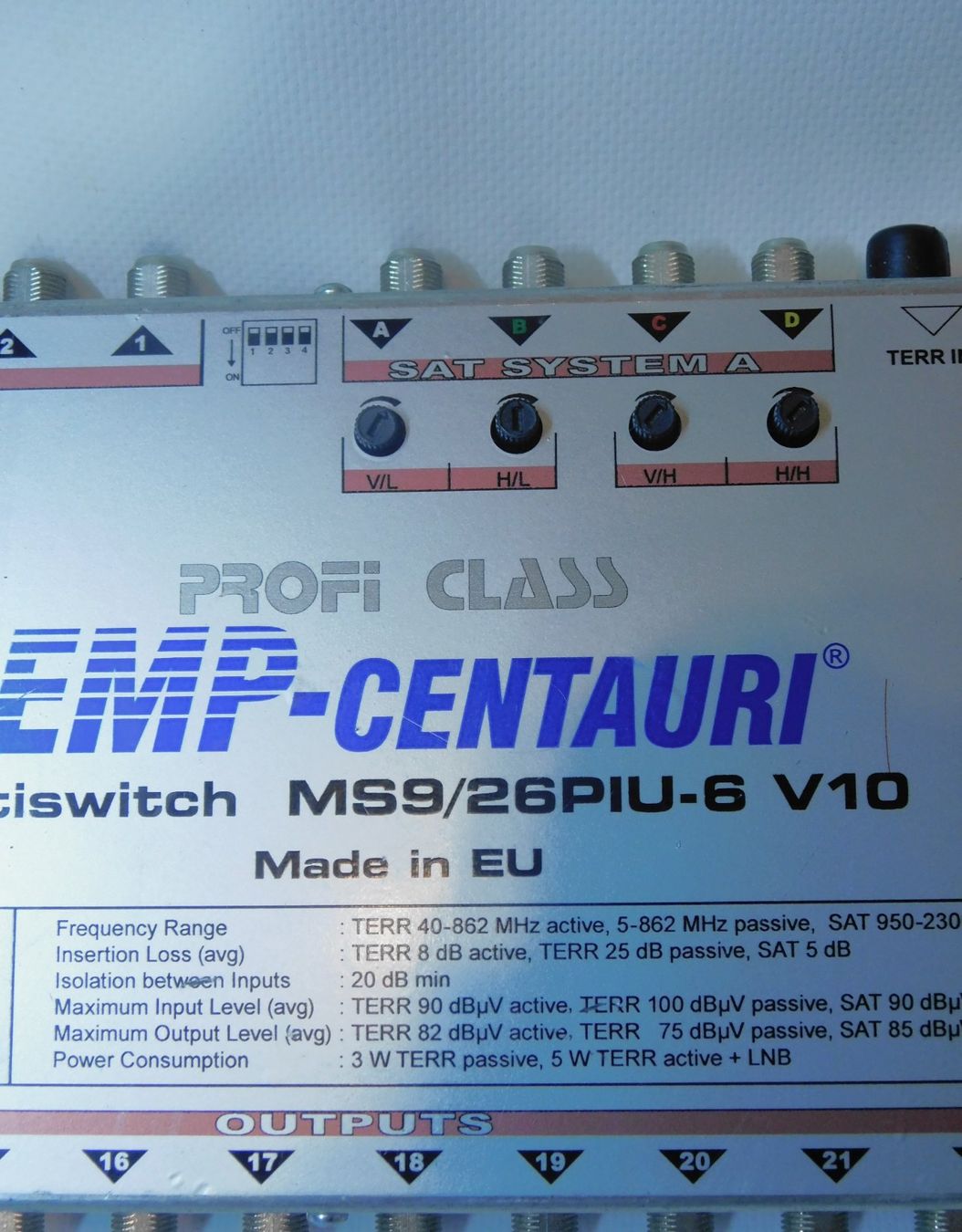 Unità & Adattatore: EMP Centauri MS9/26-PIU Multischalter 9in/26out mit Netzteil – Usato da Emmenbrücke venduto da Neverlaand-22 3