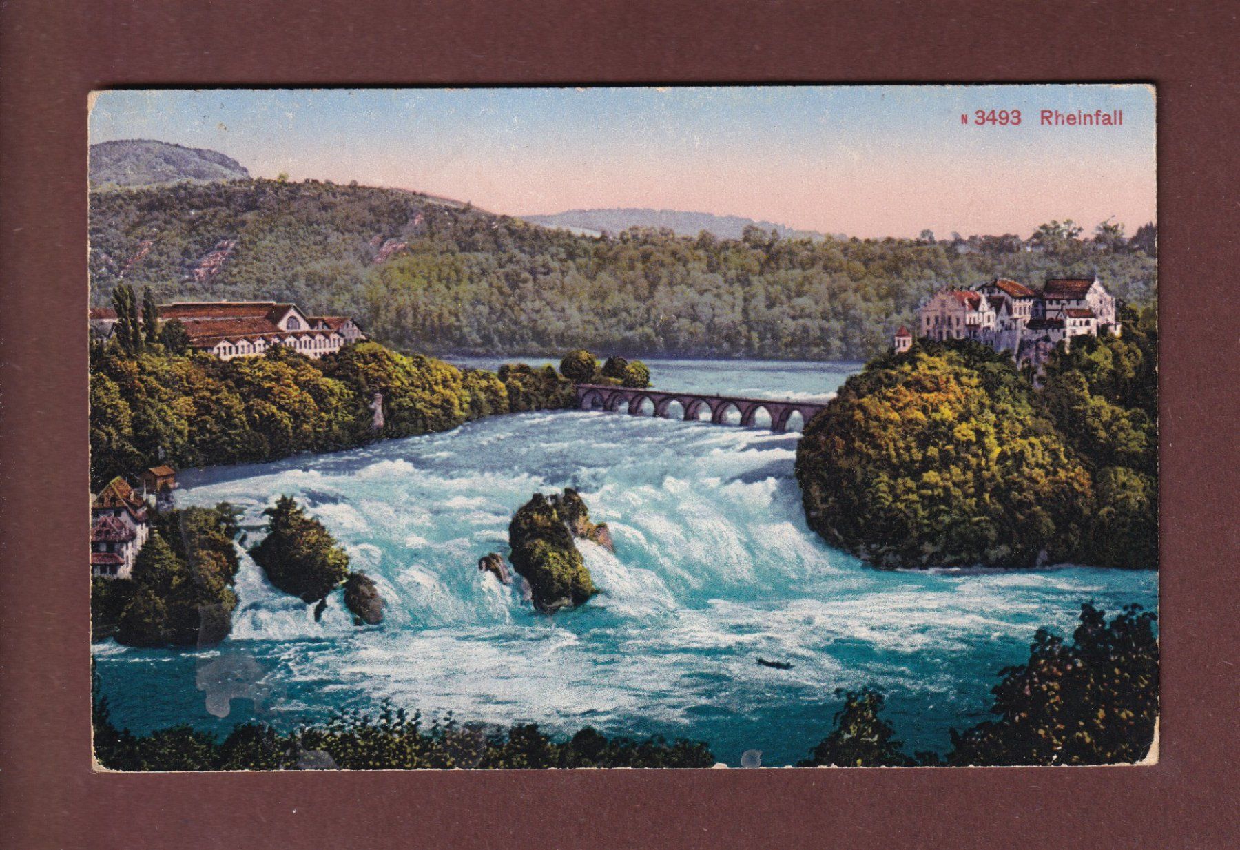 Ansichtskarten: RHEINFALL - 1917 – Gebraucht aus Pully von nicecards-shop