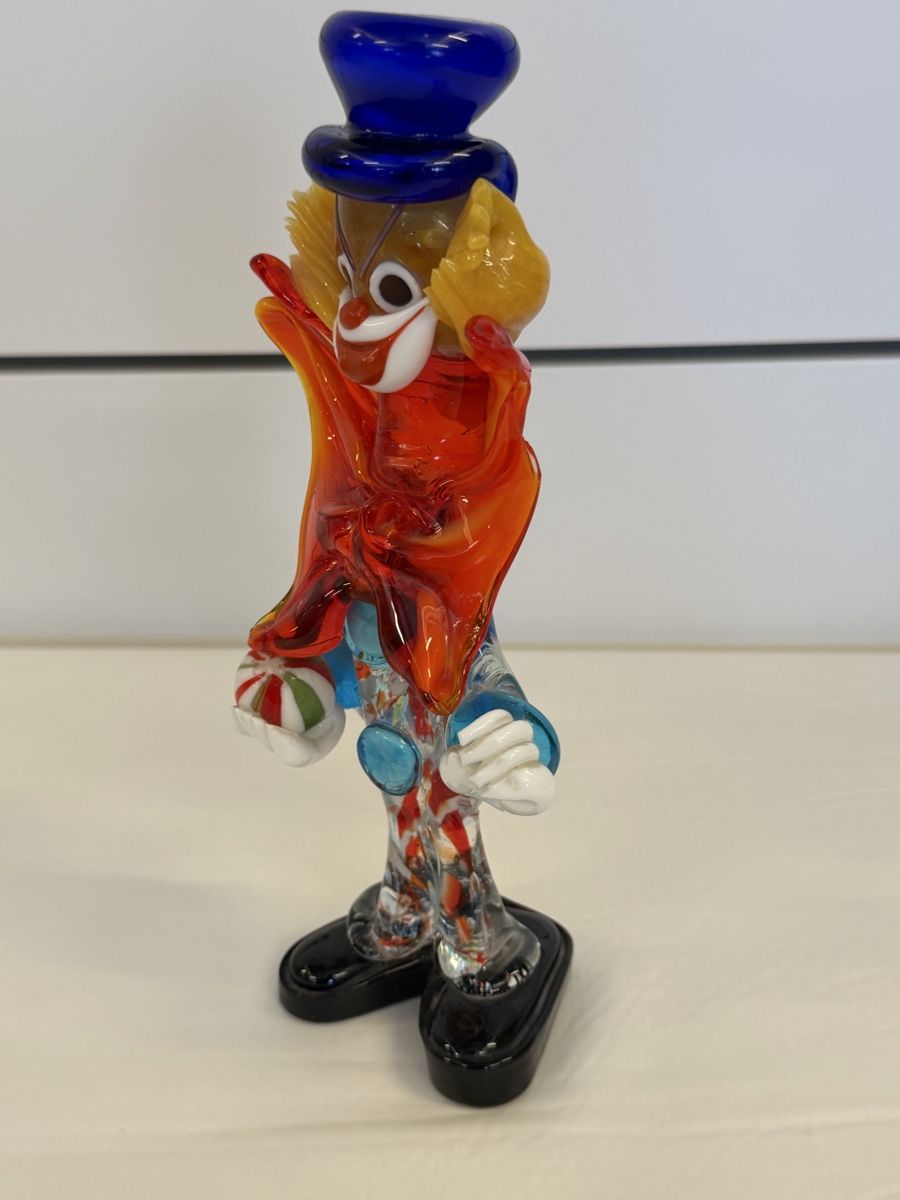 Murano Statuette: Statuette clown en verre multicolore Murano  – Usato da montreux venduto da Always-Good 6