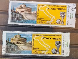 YEMEN Football Italy 1934 Abarten (Farbe)