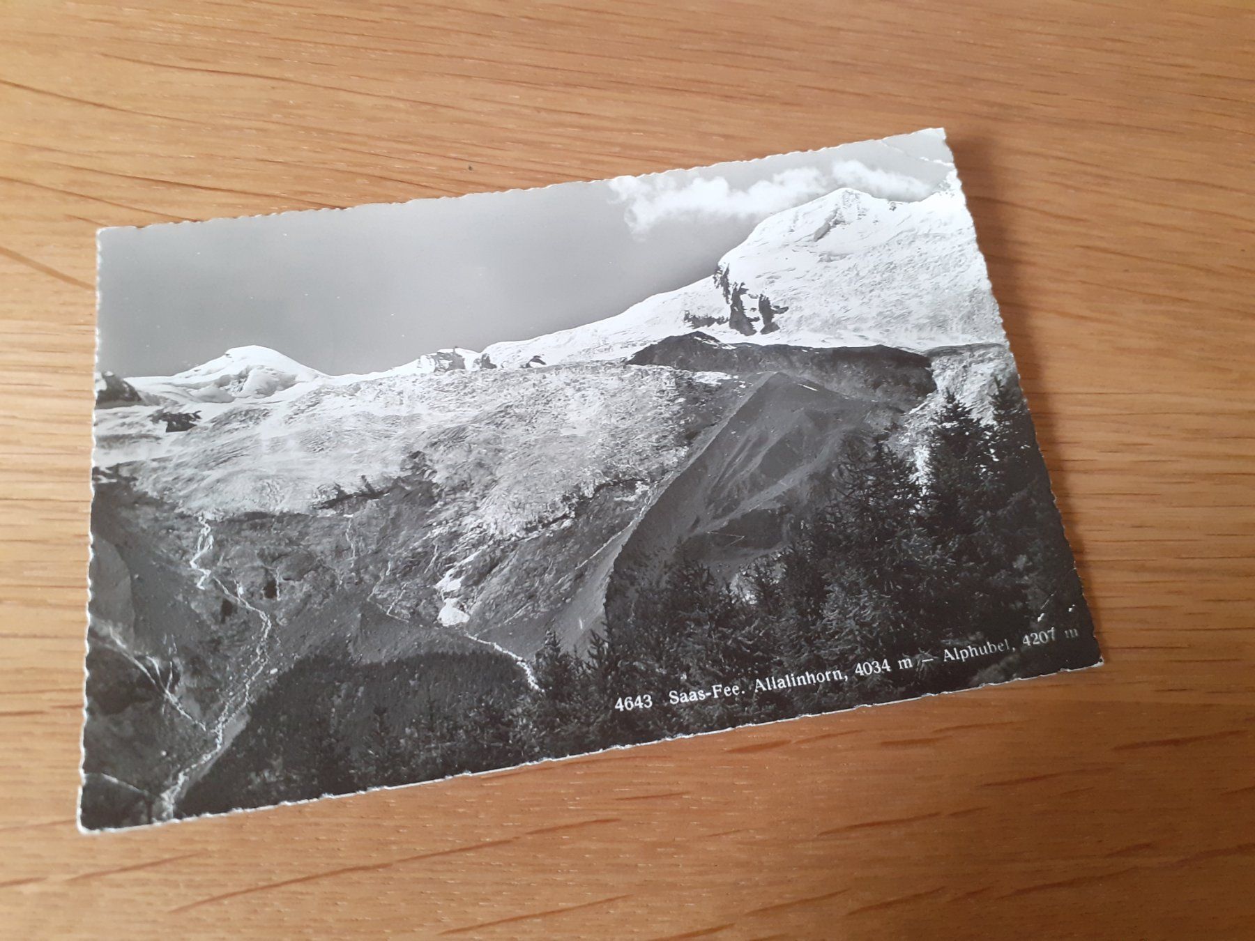 Cartoline postali: SAAS FEE - ALLALINHORN - ALPHUBEL - 1948 – Usato da Winterthur venduto da Ornyx7