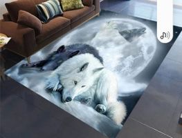 Teppich 60cm x 40cm Wolf / Wölfe Fussmatte Badematte