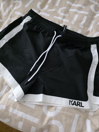 Karl Lagerfeld Badeshorts, schwarz, Gr. XL