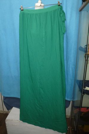MAXIROCK SEHR LANG GRÜN OBEN ZUM BINDEN GR XL BAUMWOLLE NEU