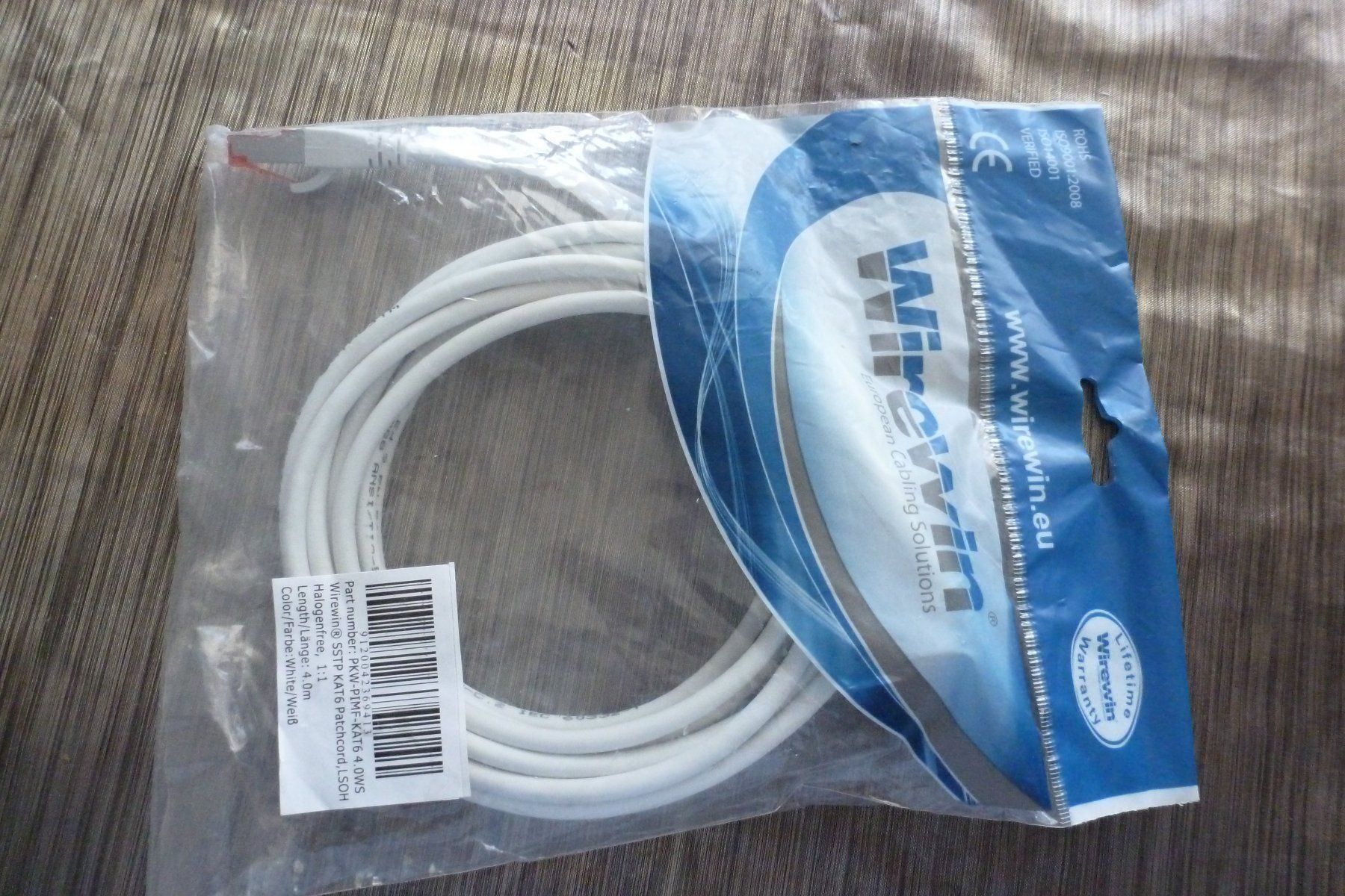 Cavi: Wirewin Ethernet LAN Netzwerkkabel 4m. – Nuovo e nell'imballaggio originale da Emmen venduto da newdeal1970 5