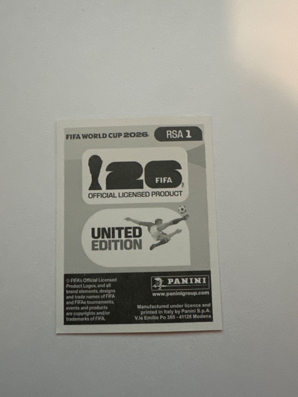 Panini Carte collezionabili: Panini FIFA WM 2026 Sticker - RSA 1 – Usato da Sulz AG venduto da DealWerk 1