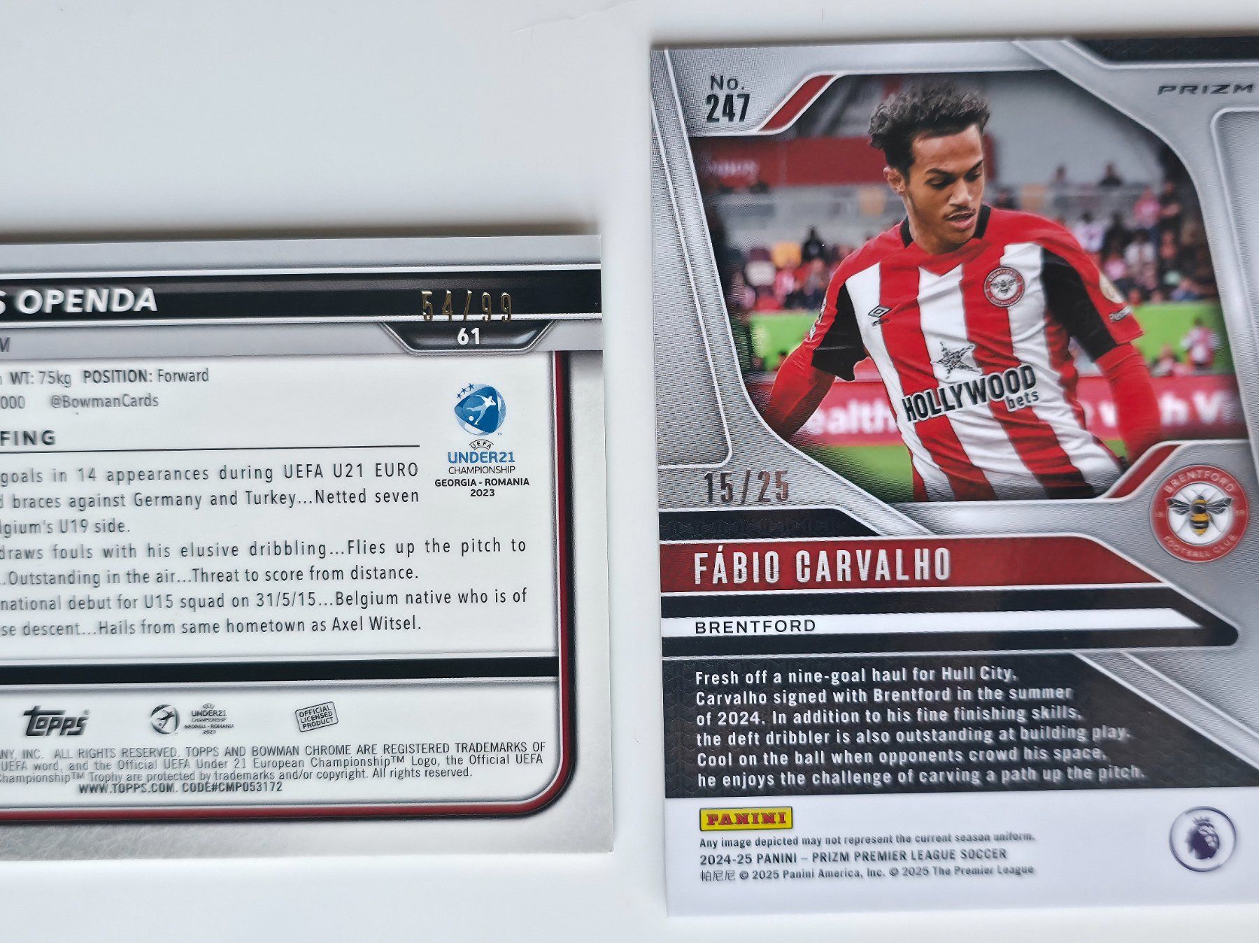 Topps Carte collezionabili: Topps Chrome + Panini bundle - 1 autograph and 4 Numbered – Nuovo (secondo la descrizione) da Onex venduto da msan.cards 2